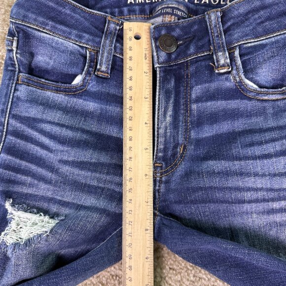 American Eagle Next Level Stretch Low Rise Jegging Crop Size 00 24x28 E799 - Picture 12 of 15
